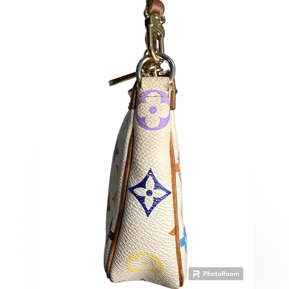 Authentic Louis Vuitton x Takashi Murakami White Monogram Multicolor Pochette - Picture 4 of 16